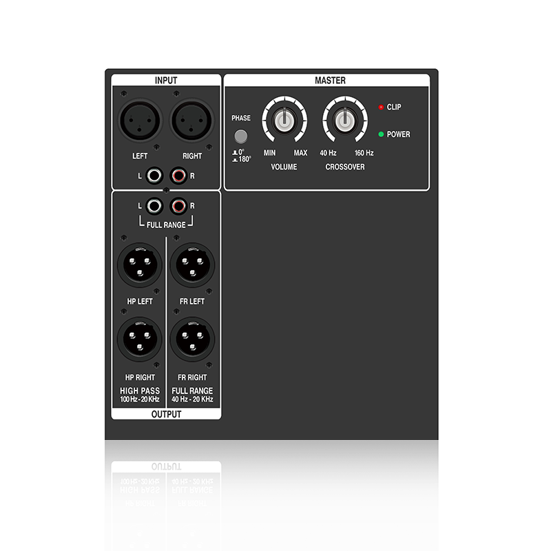 PL28SUB: Fuldområde Output eller High Pass Output PA Subwoofer Funktionsmodul