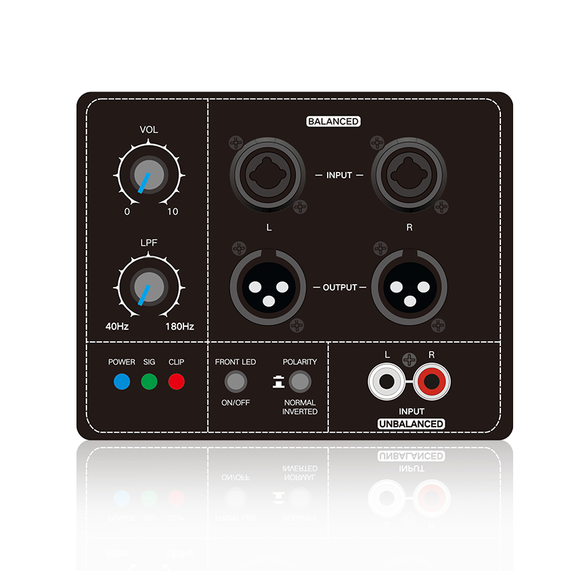 PL78SUB: Stereobalanceret og ubalanceret input subwoofer funktionsmodul