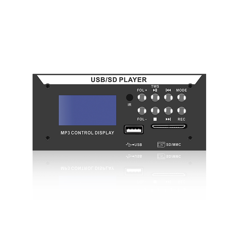 LCD8226: Otteknaps IR-fjernbetjening SD/USB-stik LCD-skærm MP3-afspiller med Bluetooth, TWS