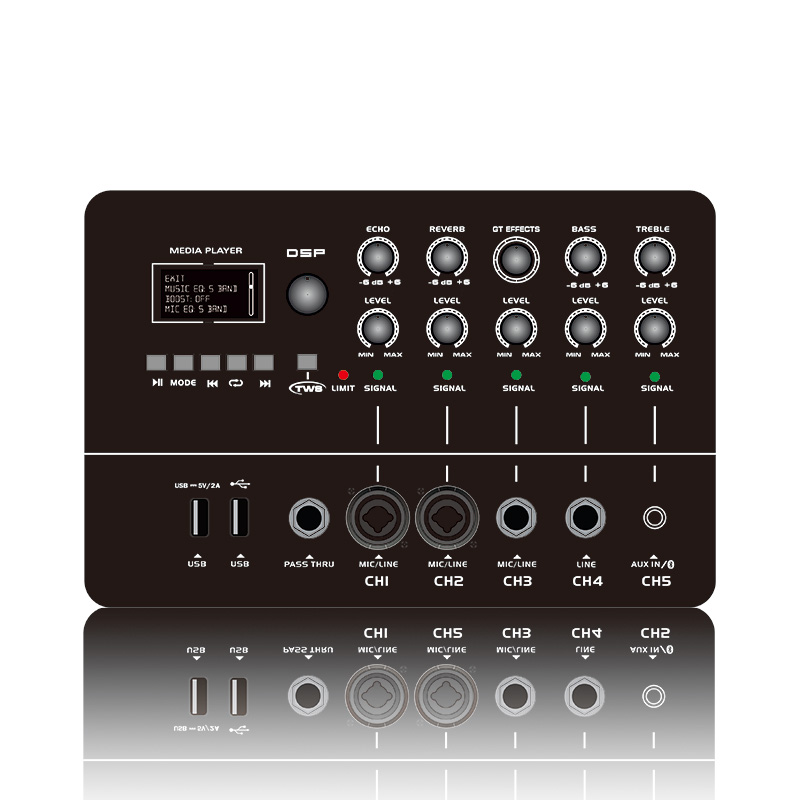 MK12-1.1: Alt i én kolonne PA-system med multi-kanals digital mixer frontpanelmodul