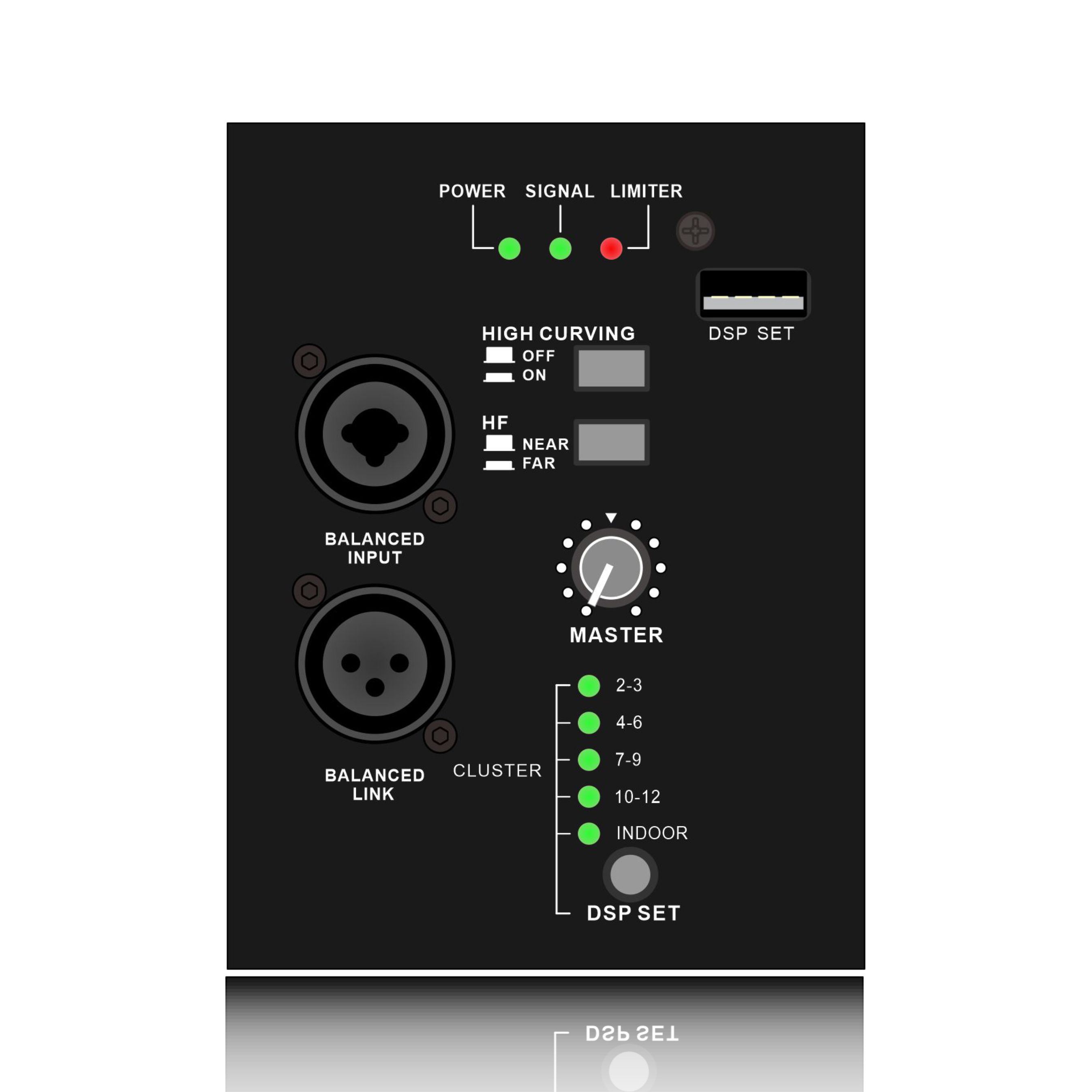 HLD10-A: Multi DSP Rreset mode Compact Professional line array system DSP funktionelt modul