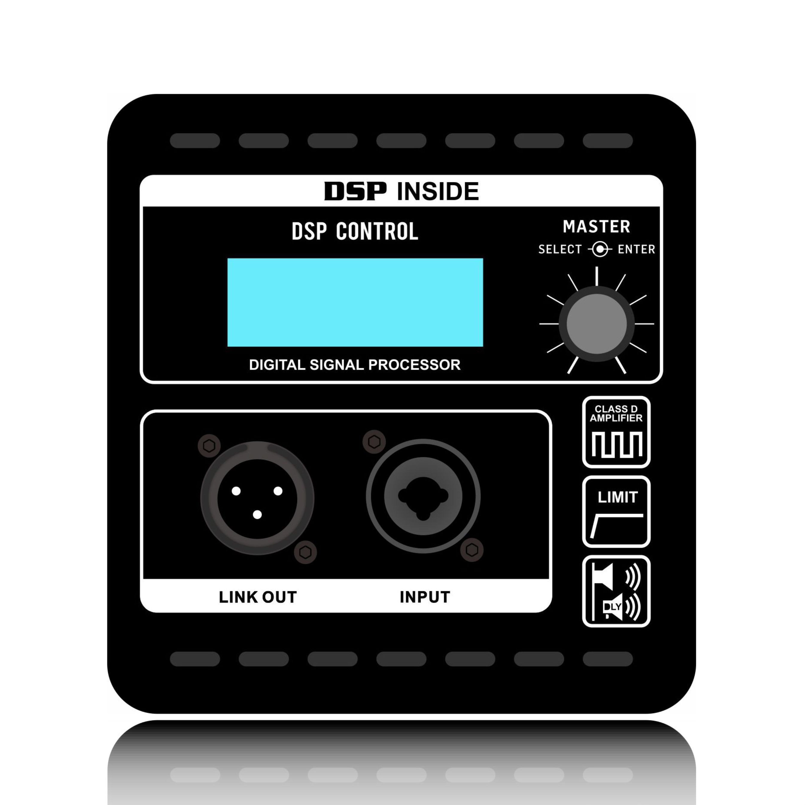 QMC800X: DSP-kontrol med enkelt knap med LCD-skærm Professionelt line array-system DSP-modul