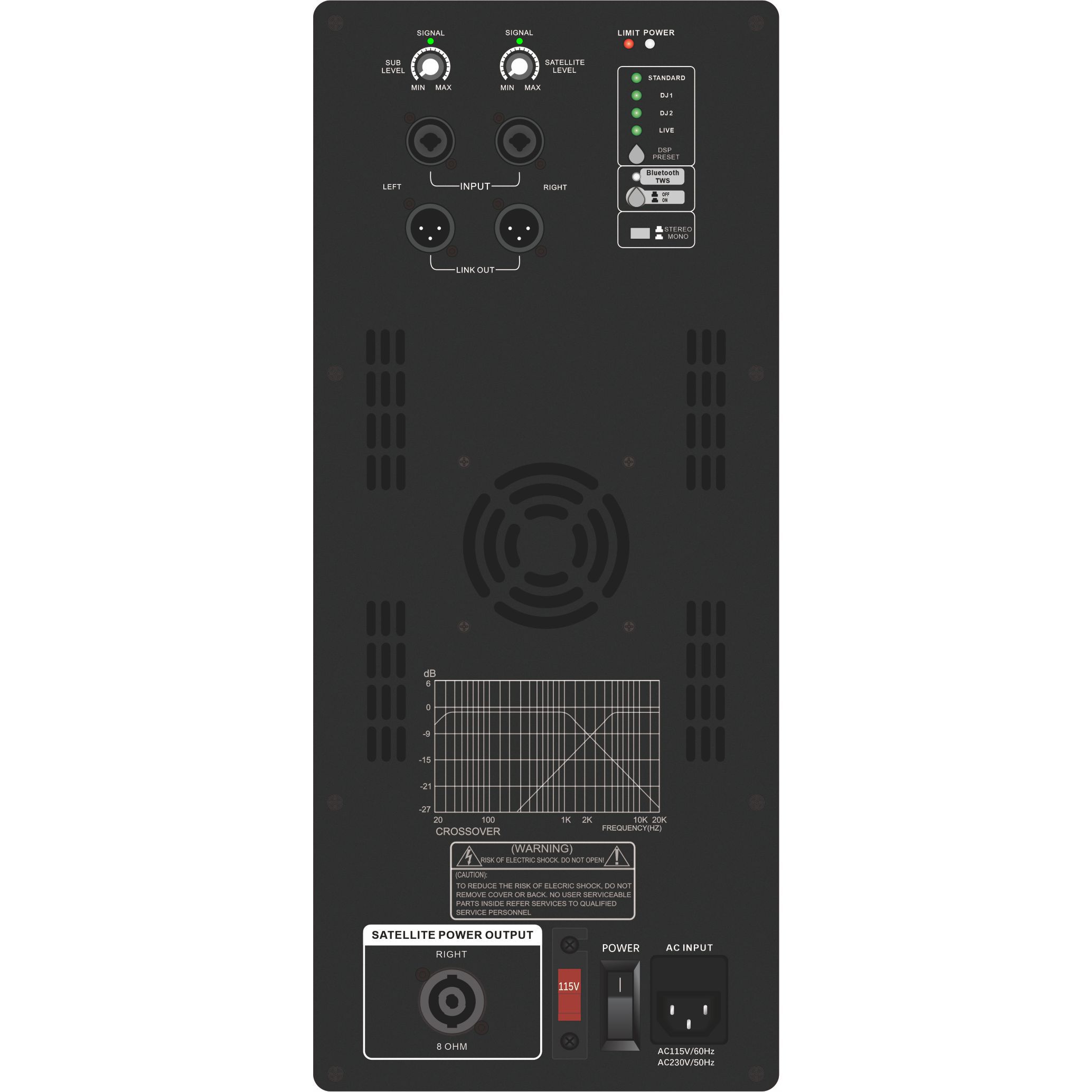 DSP1903SUB Series Powered Subwoofer 1.1 / 2.1 / 2.2 kanals system