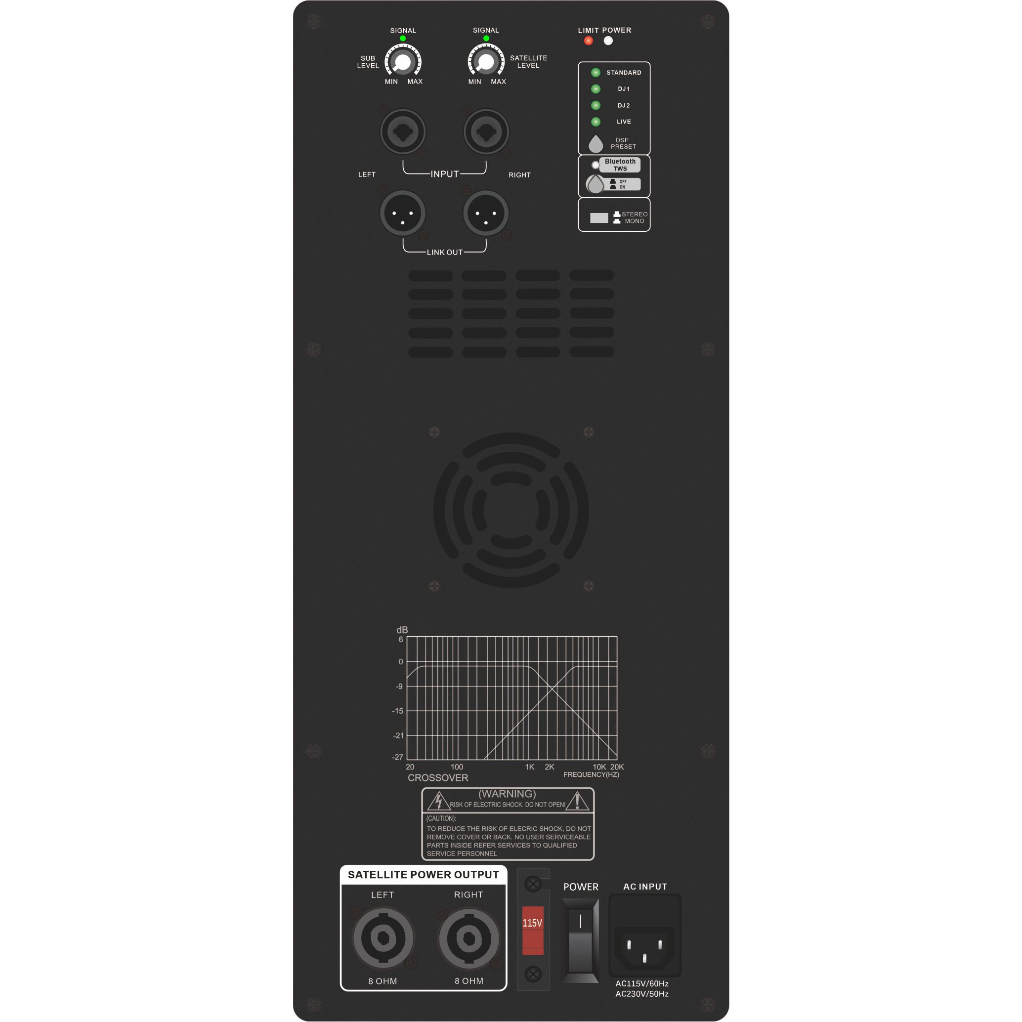 DSP1903SUB Series Powered Subwoofer 1.1 / 2.1 / 2.2 kanals system
