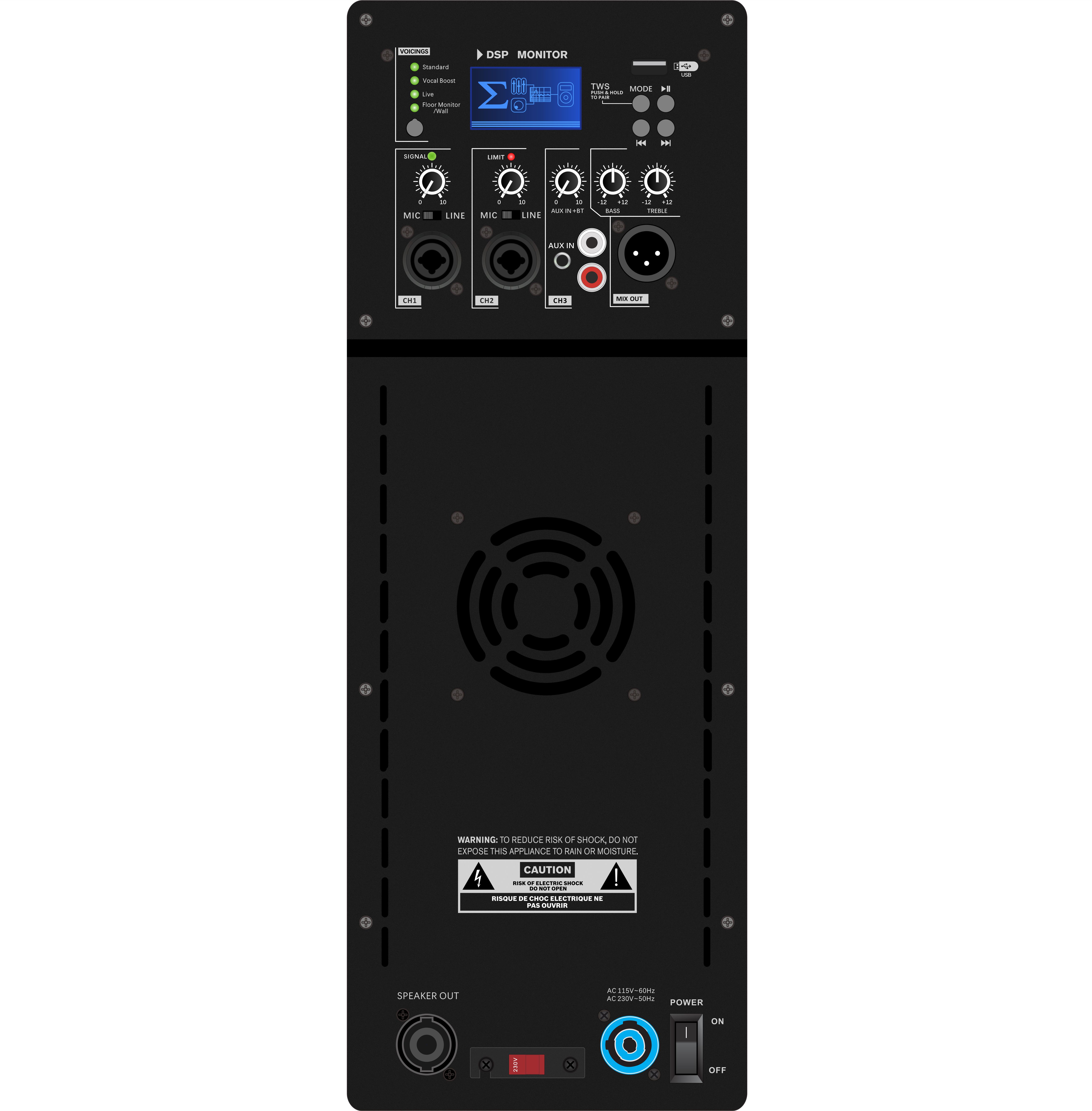 DSP1807-1.1 LLC Resonant High Reliability Klasse D effektforstærker