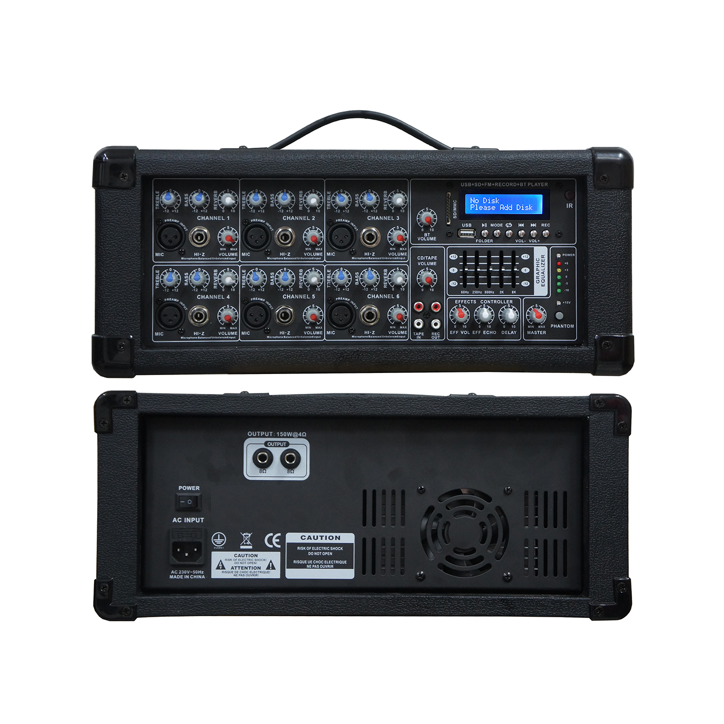 Woodbox 6 kanals Powered Mixer SB6200