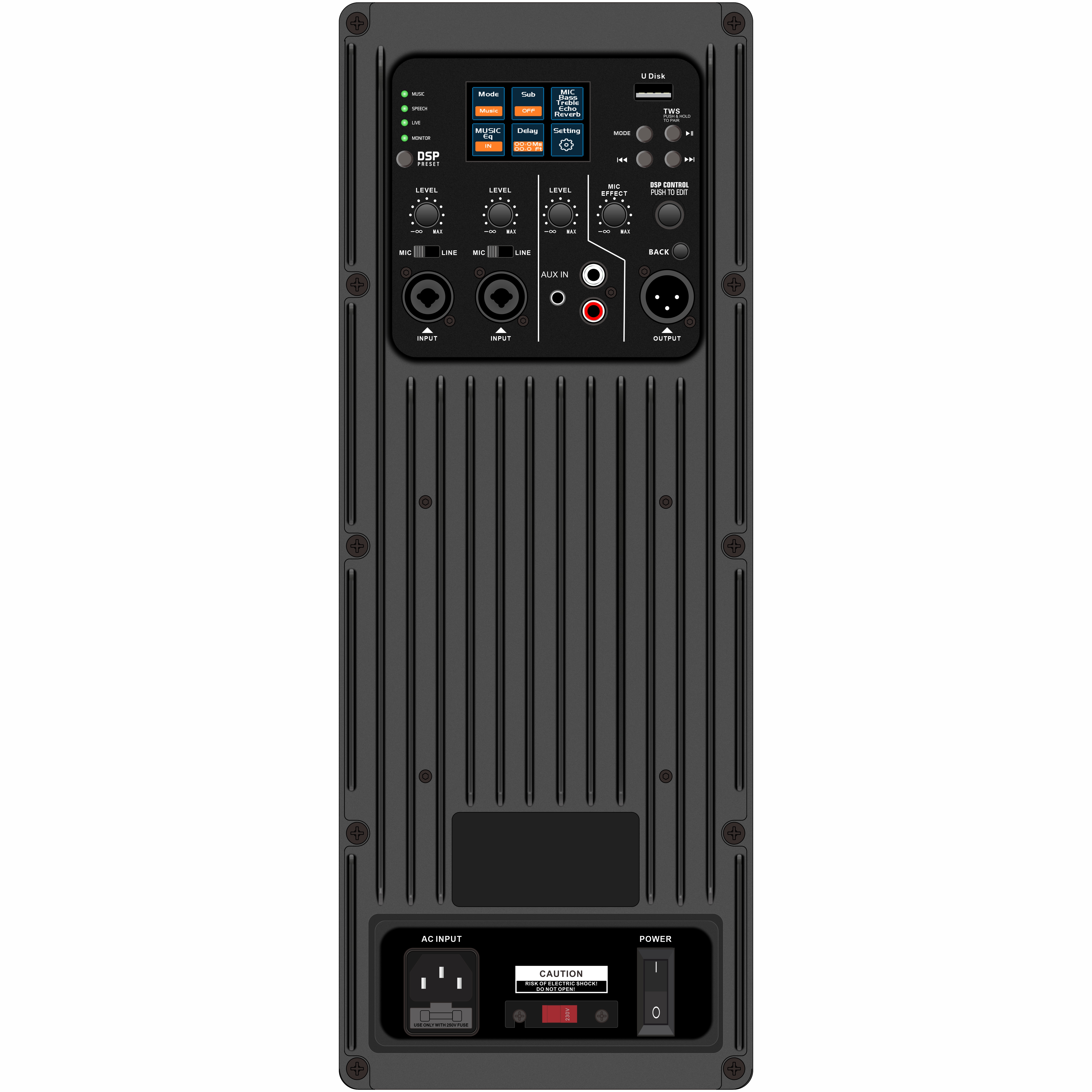 DSP2507 Full-range farveskærm DSP Active Speaker Amplifier