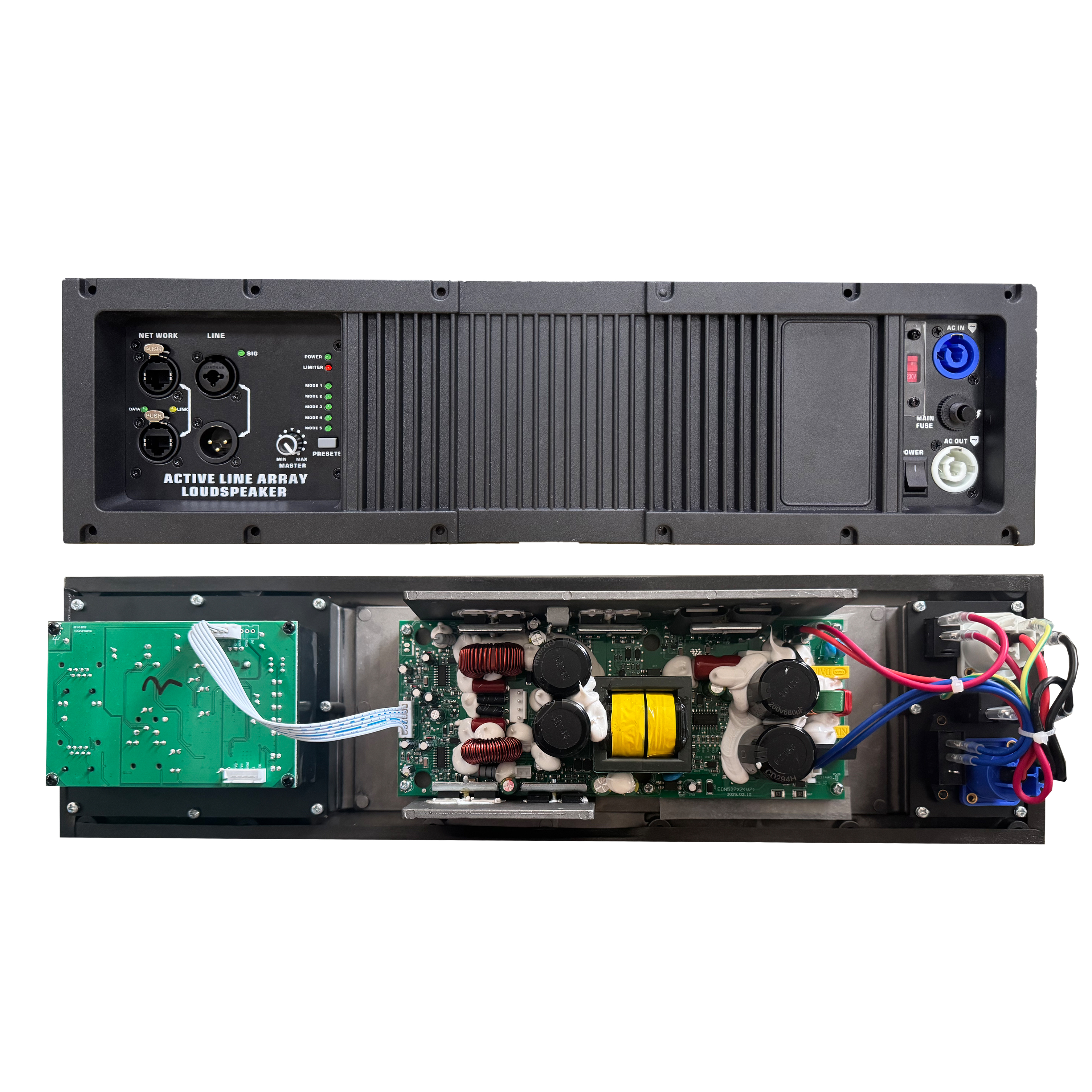 HG485-212 Active Line Array System-forstærker med RJ45-stik